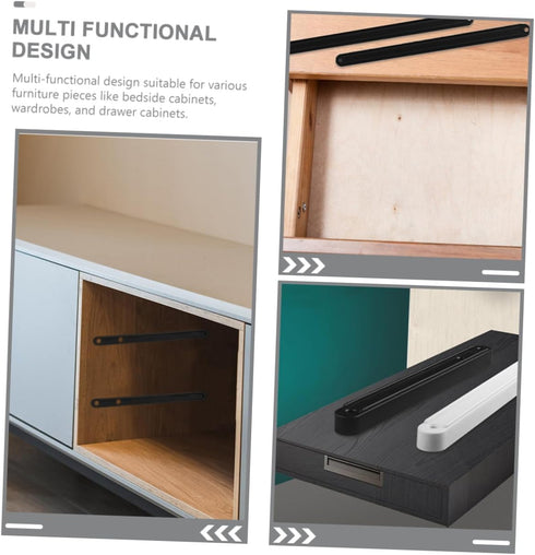 2pcs TEHAUX Track Guide Smooth Sliding Drawer Slide for Cabinets Bedside Tables and Wardrobes Side Mount Design