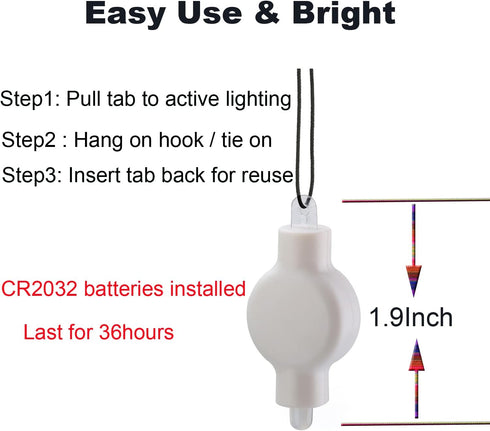 30 Pack 36 Paper Lantern Lights Battery Operated Warm White Hanging LED Lights Super Bright Easy Use Decorative