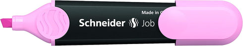 Schneider Job Pastel Highlighter, Chisel Tip, Box of 10 Highlighters (Light Pink Ink)