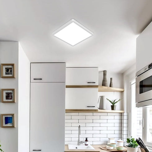 12 inch Dimmable 24W LED Flush Mount Ceiling Light with Remote, Full CCT Brightness Adjustable Square LED Ceiling