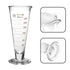Professional Graduated Measuring Cup - 250ml Wide Mouth Glass Conical Beaker, Heat Resistant