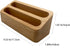 Wooden Business Card Holder, 2 Grids Display Holder, Card Organizer for Office Desktop and Home