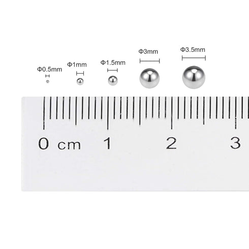 uxcell 3mm Bearing Balls, 304 Stainless Steel G100 Precision Balls, 500pcs