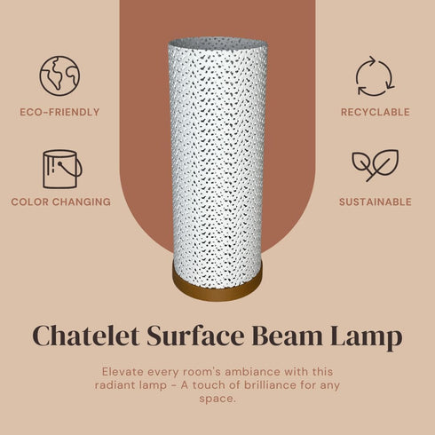 Chatelet Surface Beam Lamp | Innovative Lamp for Night Stands, End Tables, & Coffee Tables | Ambient Color Changing