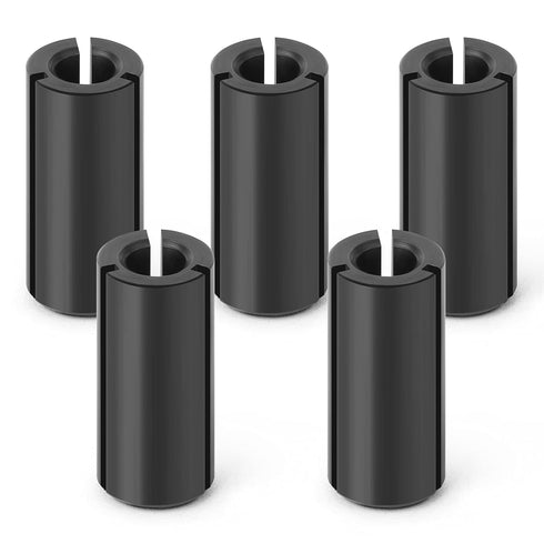 5PCS 1/2" to 1/4" Router Collett Adapter Bit Shank Reduction Sleeve Tools for Woodworking
