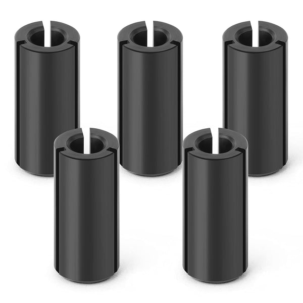 5PCS 1/2" to 1/4" Router Collett Adapter Bit Shank Reduction Sleeve Tools for Woodworking