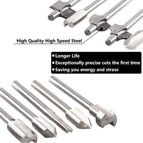 HSS Router Dremel Bits Set, 1/8"(3mm) Shank for Power Rotary Tools, DIY Woodworking Accessories