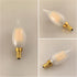 C11/C35 E12 Dimmable Bulb, 4W 3000K 6-Pack LED Filament Candle Warm White Frosted Glass, Ideal for Chandeliers, Wall