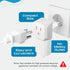 Ceptics European Travel Plug Adapter, Ultra Compact Charger for USA to Type C Countries such as Italy, White