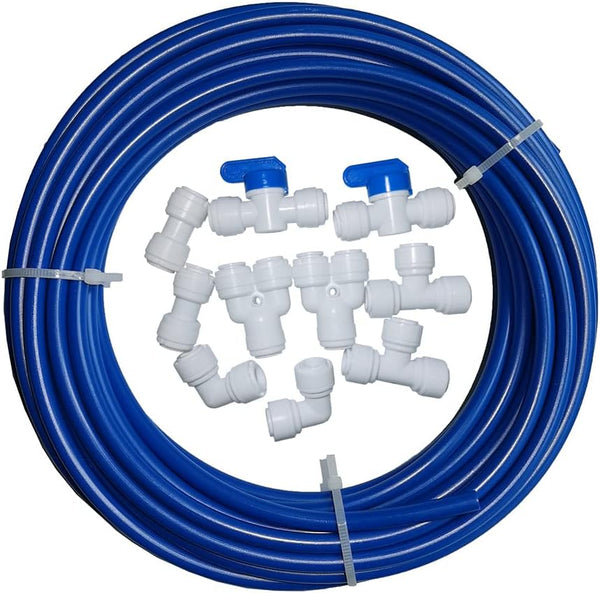 YZM 10 pcs 1/4" Quick Connect Push in to Connect Water Purifiers Tube Fittings for RO Water System