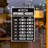 GEEKBEAR Business Hours Sign Kit - PET, 7.9 x 11.9 in for Store Glass Door (01. Black)