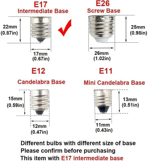 2-Pack E17 Mini Globe S11 LED Light Bulb 4W Warm White 2700K 40 Watt S11 G40 Incandescent Replacement