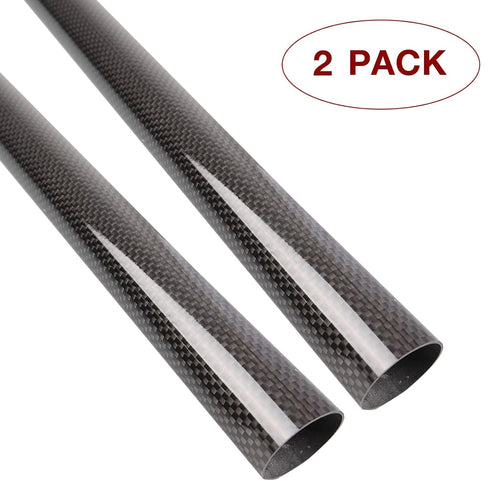 ARRIS 330mm 18mm x 20mm x 330mm Glossy Surface 3K Roll Wrapped 100% Pure Carbon Fiber Tube for Quadcopter (2PCS)