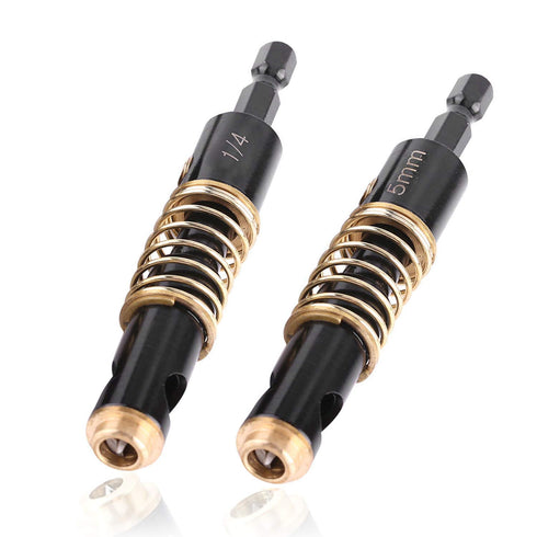 Yakamoz 2Pcs 1/4-Inch Hex Shank Center Drill Bit Set for Door Window Cabinet Self Centering Hinge Tapper Core Hole