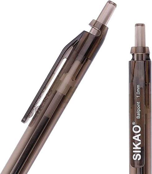 Black Pens Bulk, 60 Pack of Retractable Ballpoint Pens, Medium Point, Smooth Writing, No Smudge for School and Office