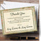 The Card Zoo Vintage Sage Green Postcard Style Personalized Wedding Thank You Cards