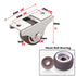 Mini Fixed Caster Wheels 1 inch, Silent Ball Bearing Small Casters for Furniture Rolling Cabinet, 4 Pack