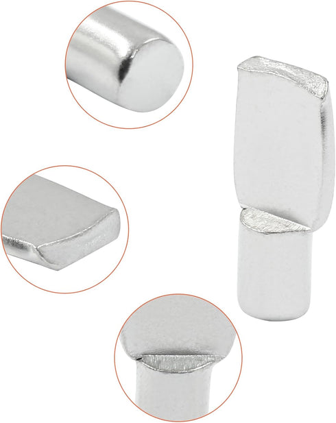 Piutouyar 7mm 30 Closet Shelf Pegs Pins, Pcs Spoon Shape Shelf Support Pins, Metal Cabinet Shelf Bracket Pegs Shelf