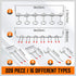 HORUSDY 238-Piece Pegboard Hooks Assortment with Pegboard Bins for Organizing Various Tools