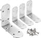 HARFINGTON 4pcs L-Shaped Corner Bracket 3.3" x 3.3" x 1.5" Stainless Steel