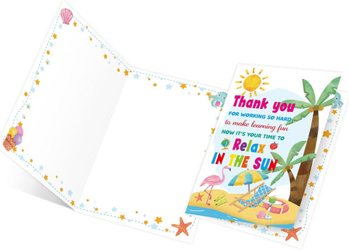 Summer WorldBazaar End of Year Teacher Card Teacher Appreciation Thank You Card Graduation Thanks for School Daycare