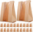 ARTSEWPLY 100pcs Kraft Paper Bread Bags with Window, 250g Baking Sandwich Pouches for