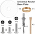 YAIRMIS 6-1/2" Nut,5/16 Inch Dia Router Base Plate,DIY Drilling, w/BrassCentering Pin &Brass Thick Base Plate,Clear