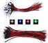 50Pcs 20cm 9-12V Light-3mm) Pre Wired LED Lights White Round Water Clear Diodes Long Wires DC for DIY Car Boat Toys