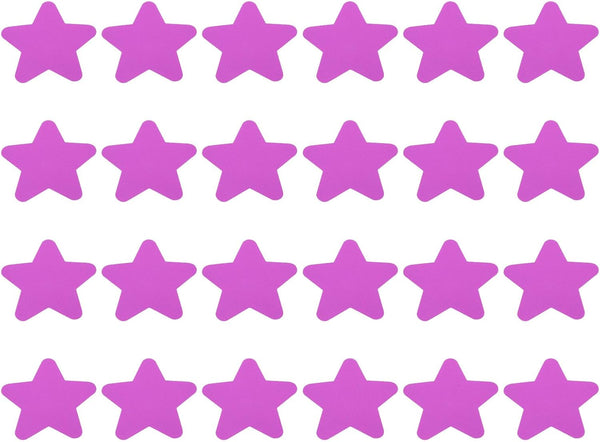PATIKIL 3.9 x 3.9" Star Carpet Spot, 24Pcs Waterproof Floor Spot Marker Decoration for Classroom, Pink