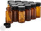 15 PCS 20ML Amber Small Liquid Sample Glass Vials with 24-400 Black Screw Caps for Lab, Essential Oil, Perfume