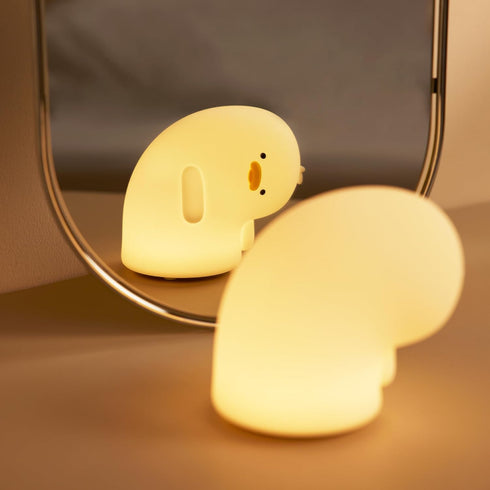 Attivolife Duck Night Light, Silicone Why Duck Lamp, Dimmable Rechargeable Nursery Bedside Lamp, Creative Gift Idea