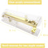 Gold Acrylic Stapler, Desktop Stapler, 25 Sheet Capacity, includes 1000 Staples and Staple Remover by GROLENT