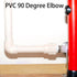 YTFSA 3/4" 90 Elbow, 10Pcs 2 Sch40 PVC Degree Way Right Angle Pipe Fitting, PVC Corner Fittings for Pipe DIY Frame