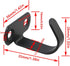 ITROLLE 6PCS 35x33mm Stainless Steel Ceiling Kitchen Hooks Black Universal Single Hooks for Hanging Spatulas Glassware