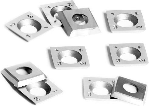 Square 14mm Carbide Inserts Cutters Knives Replacement, 14x14x2mm with Screws for Grizzly T21348