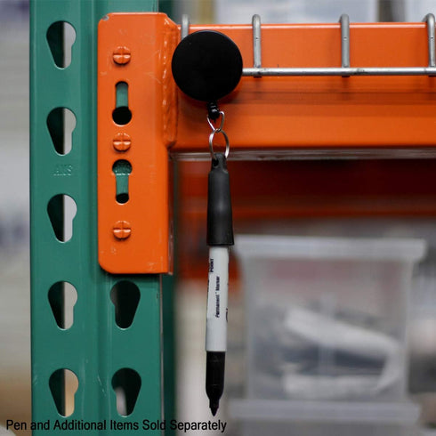 Specialist ID 2 Pack Heavy Duty Retractable Pull Pen Holder, Ideal for Markers & Carpenter Pencils, Nylon Cable & Metal