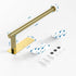ASTOFLI Brushed Gold Paper Towel Holder, Wall Mount 2 Pack, Self Adhesive Under Cabinet No Drilling Kitchen Decor