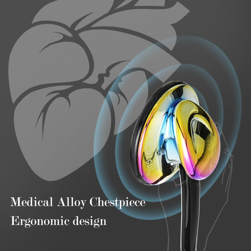 MaiWieel-Classic Stethoscope Rainbow Single Head Stethoscope for Nurses Doctor,EMT Student,Home Medical, Estetoscopio