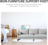 4pcs 100mm Set, Matte Black Metal Furniture Legs Triangle Sofa and Bedside Cabinet Support Feet, Sturdy Steel Dresser