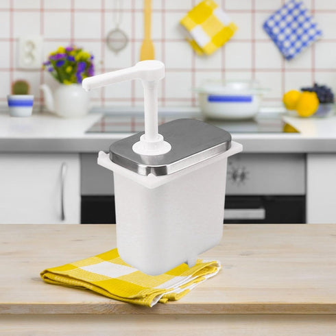 2.5L Sauce Pump Bottle, Sauce Dispenser, Single Head Pump, Condiment Dispensing Tool Condiment Pump Dispenser for Syrup