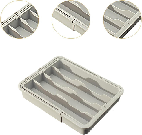 Silverware Drawer Organizer Utensil Organizer Expandable Space Saving Cutlery Tray Silverware Organizer for Office