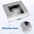 2 Pack 50 x 50MM Recessed Flush Pulls, Stainless Steel Square Invisible Flat Finger Pull for Sliding Door