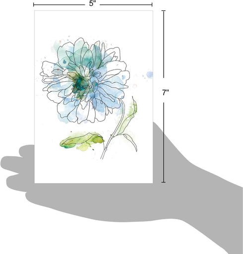 The Best Card Company Loving Sympathy Card with Envelope, Inspirational Religious Bereavement Greeting, Basic Blooms