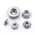 10# 24 Serrated Flange Hex Lock Nuts - 304 Stainless Steel 18-8 Anti-Loose Nuts for Machinery, 50 PCS