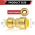 (Pack of 2) EFIED Push Fit Reducing Coupling 1/2" x 3/8", Push-to-Connect Plumbing Fitting with 2 Disconnect Clips