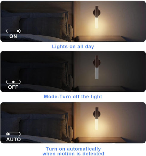 Set 2 360 2PCS) LANDGOO LED Motion Sensor Lights, of Battery Operated Stick on Wall Sconces, Rechargeable Lighting