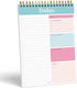 S&O Daily Planner Notepad for Productivity, 52 Page Undated Daily To Do List Organizer, TEAL
