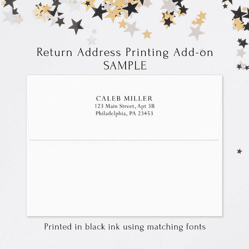 5.5x4.25 Graduation Thank You Cards Personalized with Name, Black and White Thank You Note Cards, Envelopes Included