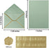 Homtable 50 Pack A7 Envelopes with 5x7 Folded Cards and Gold Stickers, 5x7 Gold Envelopes for Office, Wedding, Invitations, Graduation, Baby Shower (Sage-Green, 5x7)