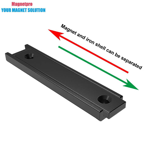 80 LBS 2.36" 0.53" 0.20" Pack 8 Magnetpro Rectangular Magnets Force Size x x Black Epoxy Coating Rust Resistance